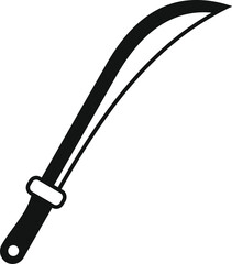 Simple icon representing a machete, evoking themes of survival, adventure, and exploration