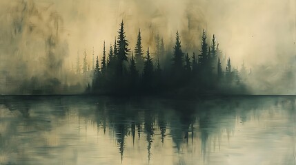 Fototapeta premium Whispering Shadows Dive into whispering shadow of memory minimalist piece capture elusive essence of past Subtle gradient of muted tone intertwine canvas evoking delicate dance of forgotten whisper