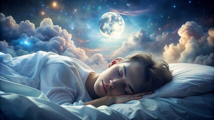 person sleeping on the bed