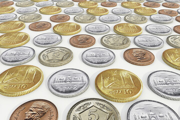 Pakistani currency coins 3D Render