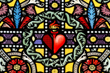 Representation of the Sacred Heart of Jesus. Représentation du sacré cœur de Jésus 