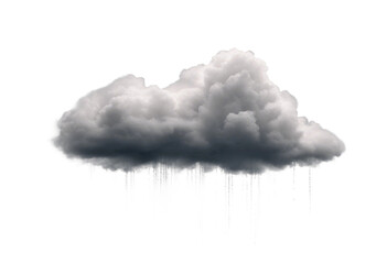 Rain cloud isolated on transparent background cutout