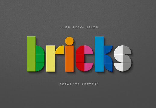 Bricks Toy Letters Alphabet A-Z