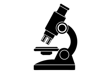 microscope silhouette vector illustration