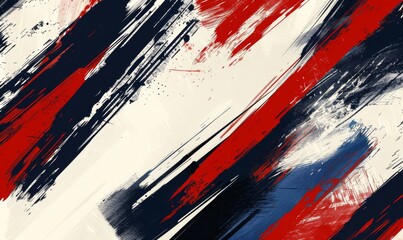 navy blue, white and red brush strokes forming the pattern representing strength in unity Generative AI