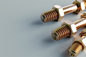 A close-up view of two bolts lying on a table, possibly for DIY or repair purposes