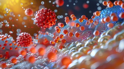 A close-up view of a bunch of red and white balls, perfect for use in sport or party themed designs