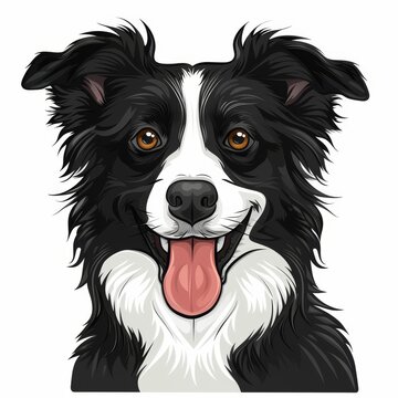 cartoon collie drawing
