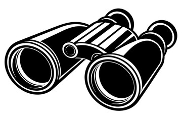 binoculars silhouette vector illustration