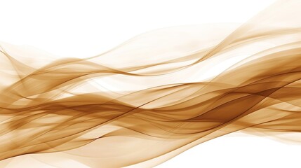 Warm sepia wave abstract background, vintage and nostalgic, isolated on white