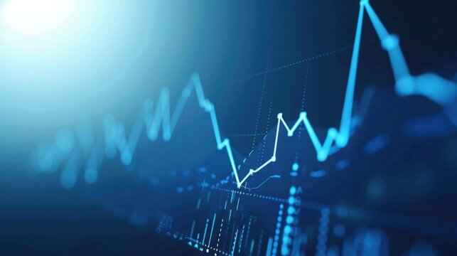 Financial data graph chart report statistic marketing management strategy analysis accounting. Digital financial chart and exchange financial growth graph