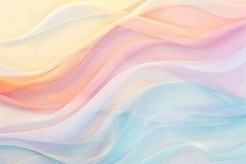 Soft wave patterns in light colors, creating a calming and cute background