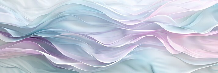 Fototapeta premium Soft wave patterns in light colors, creating a calming and cute background