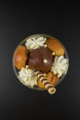 dessert on table