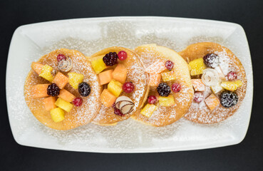 dessert on table