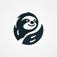 sloth icon design logo template