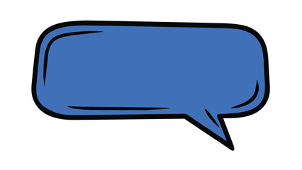 Naklejka premium Blue Speech Bubble Vector Illustration for Comic and Messaging Design
