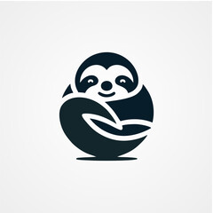 Obraz premium sloth icon design logo template