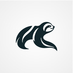 sloth icon design logo template