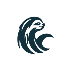 sloth icon design logo template