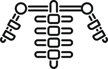 Illustrating the human skeletal system, including vertebrae, discs, and connecting bones