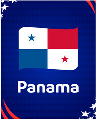 Panama Flag Ribbon American Football USA 2024 Abstract Design Logo Symbol American Football final Vector illustration