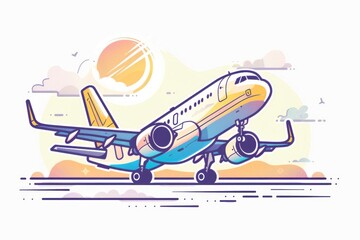 airplane vector illustration on white background. creative icon.