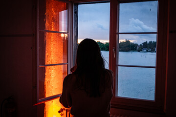 silhouette of a woman