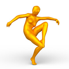 ポーズをとる女性　3DCGレンダリング