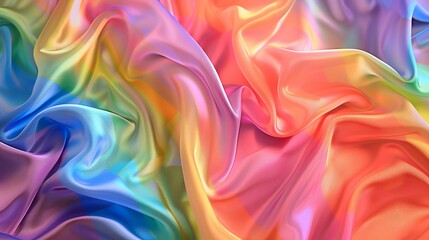 Fototapeta premium Happy Pride Month background featuring rainbow fabric.