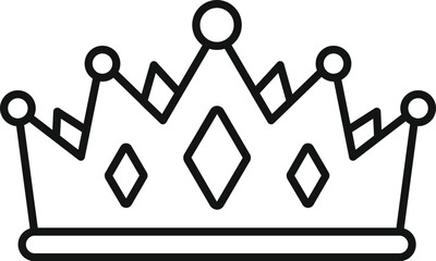 Symbolizing ultimate power and authority, a simple crown is being shown in black and white