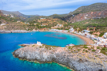 Kapsali village at Kithera island in Greece.