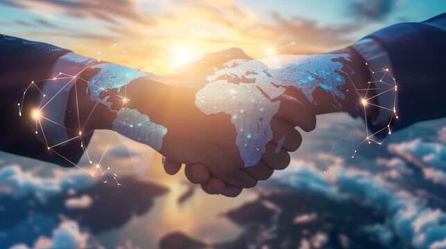 Global business ventures expand horizons through international CRM development, highlighting interconnected markets, diverse teams