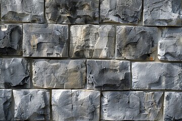 Detailed view of gray brick wall