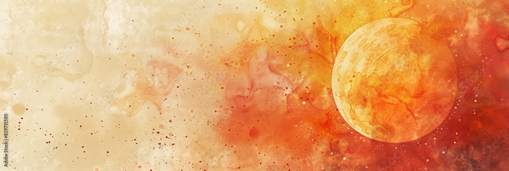 Aufkleber soft abstract representation of the sun with solar flares and atmospheric phenomena in warm hues. il