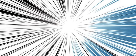 Fototapeta premium Experience dynamic manga and anime comic speed lines with alpha channel