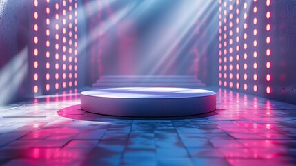 display podium on digital background