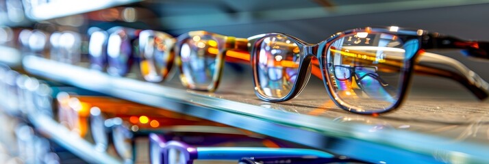 Detailed close up of eyeglasses highlighting the eyes for enhanced focus and clarity