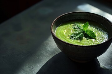 Lively mint pea soup