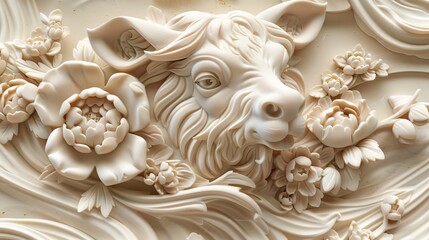 3d picture Wallpaper Background golden art for digital printing wallpaper, custom design wallpaper. AI generated illustration