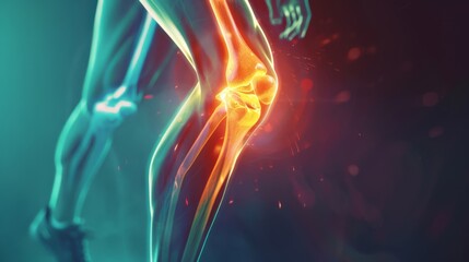 Fototapeta premium Knee pain in detail Sports injuries concept, generated with AI