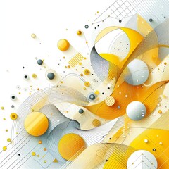 Obraz premium Abstract Background With yellow and white Shapes