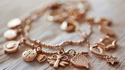 A charm bracelet with unique symbols representing each persons individual memory triggers