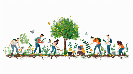 Fototapeta premium Eco-Friendly Community