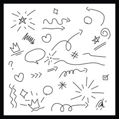 Hand Drawn Doodle Art Vector Illustration for Decoration of artworks, Doodle art, lineart illustration, doodle lines, design elements