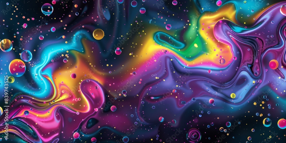 Poster Abstract Holographic Rainbow Fluid Blobs With Colorful Bubbles