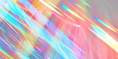 Abstract Holographic Rainbow Light Refraction Texture Overlay