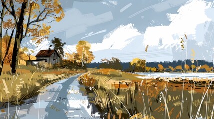 A sketch of a place from a childhood memory capturing the power of nostalgia