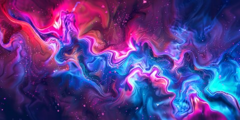 Obraz premium Abstract Dreamy Blue And Pink Liquid Swirls Background