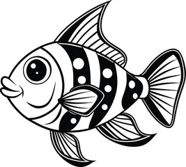 Fototapeta premium illustration of sea fish eps 10
